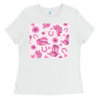 White cowgirl valentine's day Ladies Tee - MaliasSmallBusiness