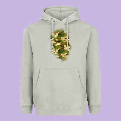 Camouflage Patch 1 Heavyweight Hoodie Designed By Bundleandbundleshop