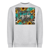 Heather Grey yet despite the look on my face you are still talk Heavyweight Sweatshirt - CowGirlArtShop