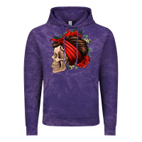 Cloud Purple bandana and roses skull Vintage Hoodie - Jasminsmagicworld