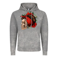 Cloud Rock bandana and roses skull Vintage Hoodie - Jasminsmagicworld