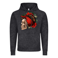 Vintage Black bandana and roses skull Vintage Hoodie - Jasminsmagicworld