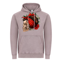 Vintage Zinc bandana and roses skull Vintage Hoodie - Jasminsmagicworld