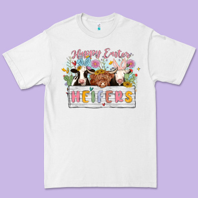 Happy Easter Heifers Premium Tee Designed By Maliassmallbusiness