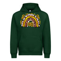Forest Green sunflower sports rainbow Urban Hoodie - RacoonDesign