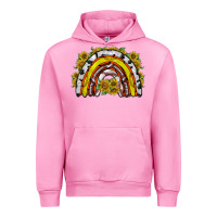 Fuchsia Pink sunflower sports rainbow Urban Hoodie - RacoonDesign