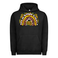 Pigment Black sunflower sports rainbow Urban Hoodie - RacoonDesign