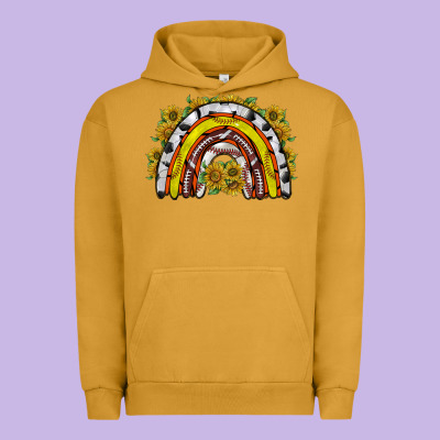 Sunflower Sports Rainbow Urban Hoodie Designed By Racoondesign