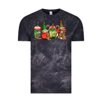 Cloud Black christmas gnomes coffee Vintage Tee - Jasminsmagicworld