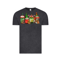 Vintage Black christmas gnomes coffee Vintage Tee - Jasminsmagicworld