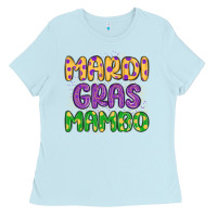 Baby Blue mardi gras mambo Ladies Tee - MaliasSmallBusiness