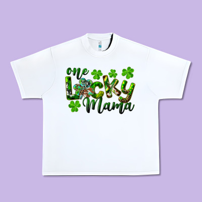 St. Patrick's Day One Lucky Mama Urban Heavy Tee Designed By Ranaportraitstore