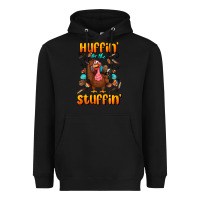 Black huffin' for the stuffin' Heavyweight Hoodie - BundleAndBundleShop