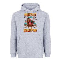 Heather Grey huffin' for the stuffin' Heavyweight Hoodie - BundleAndBundleShop