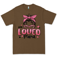 Cacao one loved mama messy bun Premium Tee - MaliasSmallBusiness