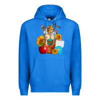 True Royal teacher cold drink frappe with sunflowers Premium Hoodie - FaDigitalArtStudio