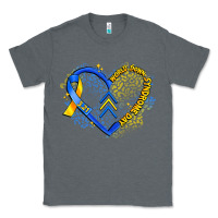 Charcoal Heather world down syndrome day heart Classic Tee - Artiststas