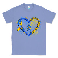 Colony Blue world down syndrome day heart Classic Tee - Artiststas