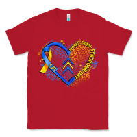 Red world down syndrome day heart Classic Tee - Artiststas