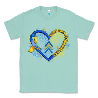 Seafoam world down syndrome day heart Classic Tee - Artiststas