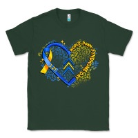 Sports Green world down syndrome day heart Classic Tee - Artiststas