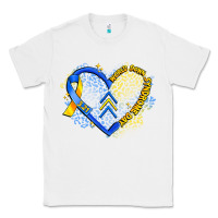 White world down syndrome day heart Classic Tee - Artiststas