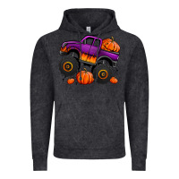 Vintage Black halloween jack o lantern monster truck Vintage Hoodie - Jasminsmagicworld