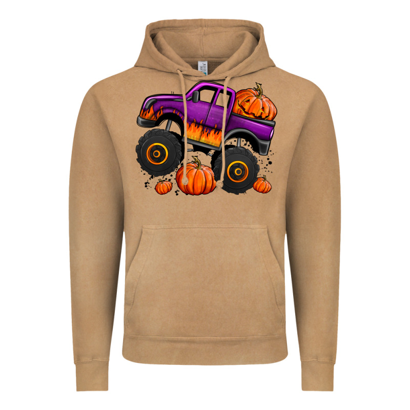 Halloween Jack O Lantern Monster Truck Vintage Hoodie by Jasminsmagicworld | Teevron