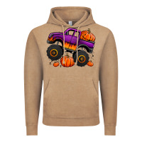 Vintage Coffee halloween jack o lantern monster truck Vintage Hoodie - Jasminsmagicworld
