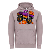 Vintage Zinc halloween jack o lantern monster truck Vintage Hoodie - Jasminsmagicworld