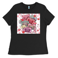 Valentine's Day Cassette Tapes Ladies Tee | Teevron