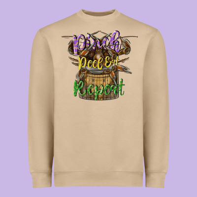 Pinch Peel Eat Repeat Heavyweight Sweatshirt Designed By Cowgirlartshop