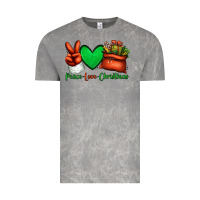 Cloud Rock peace love Christmas Santa Claus hand Vintage Tee - Jasminsmagicworld