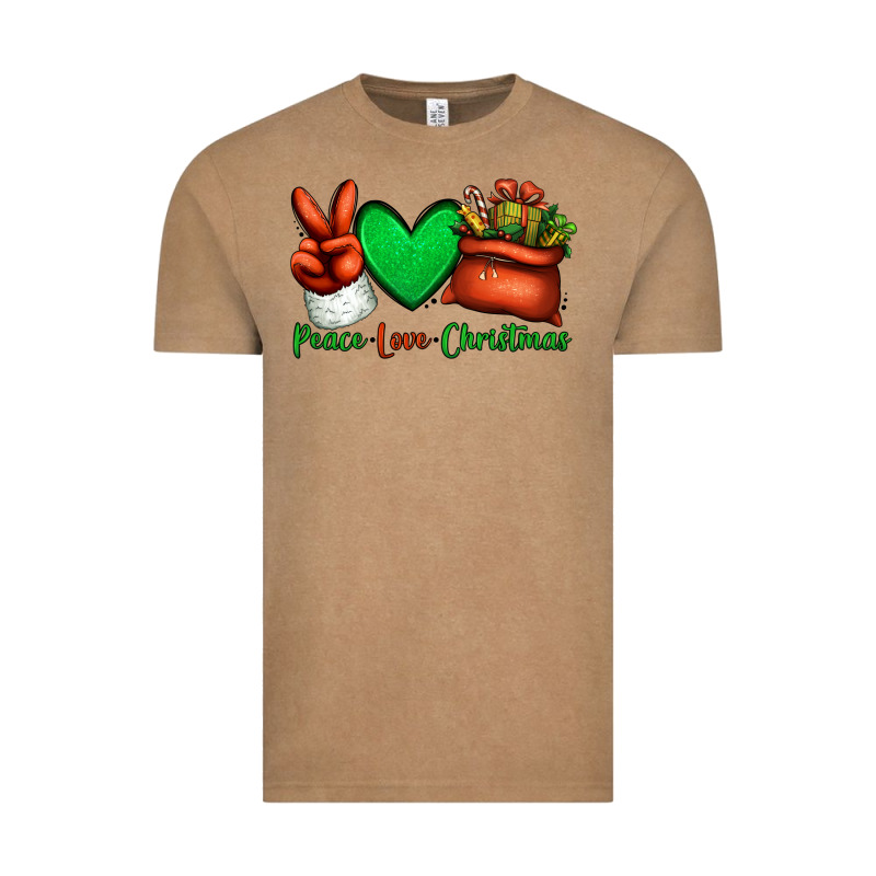 Peace Love Christmas Santa Claus Hand Vintage Tee by Jasminsmagicworld | Teevron