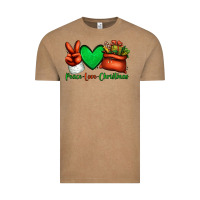 Vintage Coffee peace love Christmas Santa Claus hand Vintage Tee - Jasminsmagicworld