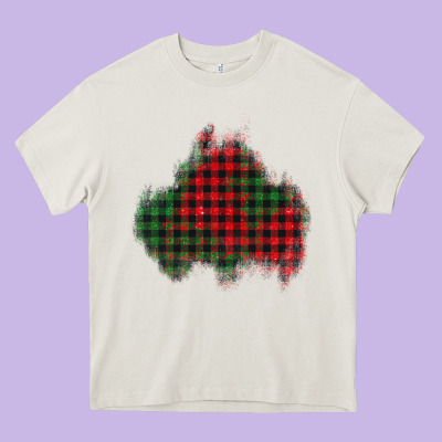 Christmas Glitter Patch Heavy Core Tee Designed By Adodesignshop