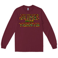 Burgundy juneteenth 1865 Long Sleeve Tee - NancyCooperArtShop