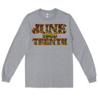 Heather Grey juneteenth 1865 Long Sleeve Tee - NancyCooperArtShop