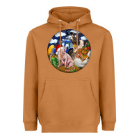 Meerkat Farm And Pig Heavyweight Hoodie - FaDigitalArtStudio