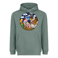 Sage Farm And Pig Heavyweight Hoodie - FaDigitalArtStudio