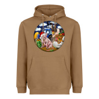 Toasted Coconut Farm And Pig Heavyweight Hoodie - FaDigitalArtStudio