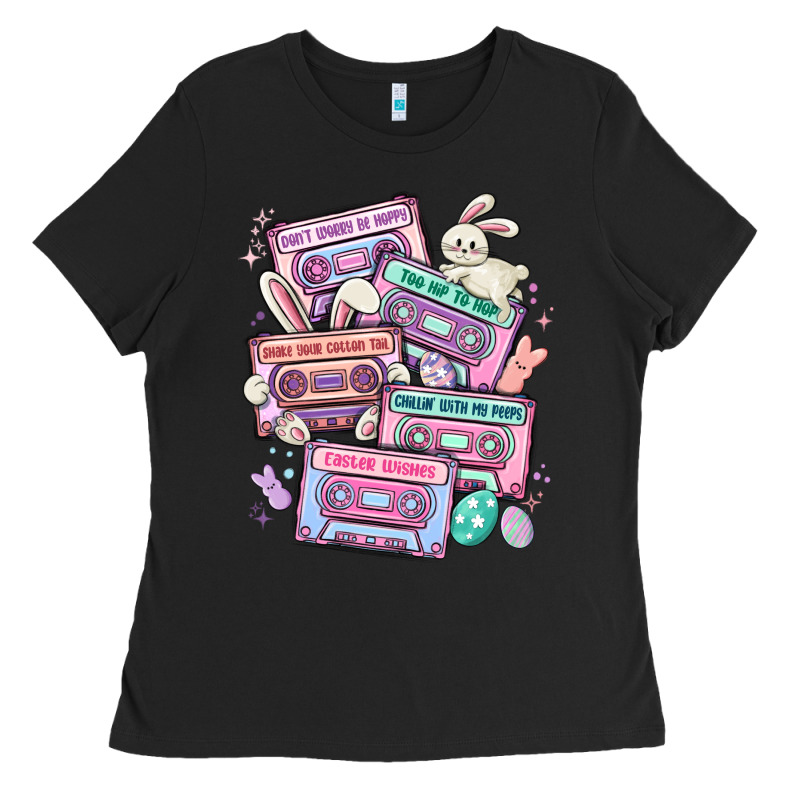 Easter Cassette Tapes Ladies Tee by MaliasSmallBusiness | Teevron