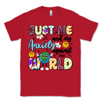 Red just me and my anxiety against the world Classic Tee - Artiststas