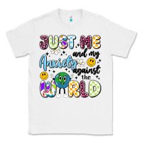 White just me and my anxiety against the world Classic Tee - Artiststas