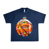 Navy Christmas Basketball Urban Heavy Tee - RanaPortraitStore