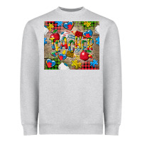 Heather Grey teacher autism Heavyweight Sweatshirt - CowGirlArtShop