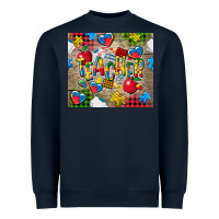 Navy teacher autism Heavyweight Sweatshirt - CowGirlArtShop
