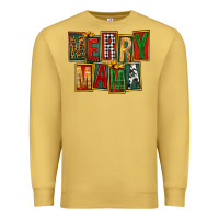 Antique Gold merry mama Premium Sweatshirt - FaDigitalArtStudio