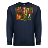 Navy merry mama Premium Sweatshirt - FaDigitalArtStudio