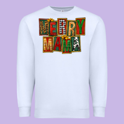 Merry Mama Premium Sweatshirt Designed By Fadigitalartstudio